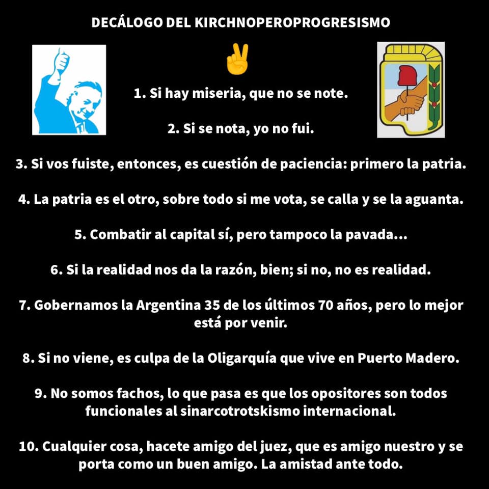 Decálogo del Kirchnoperoprogresismo